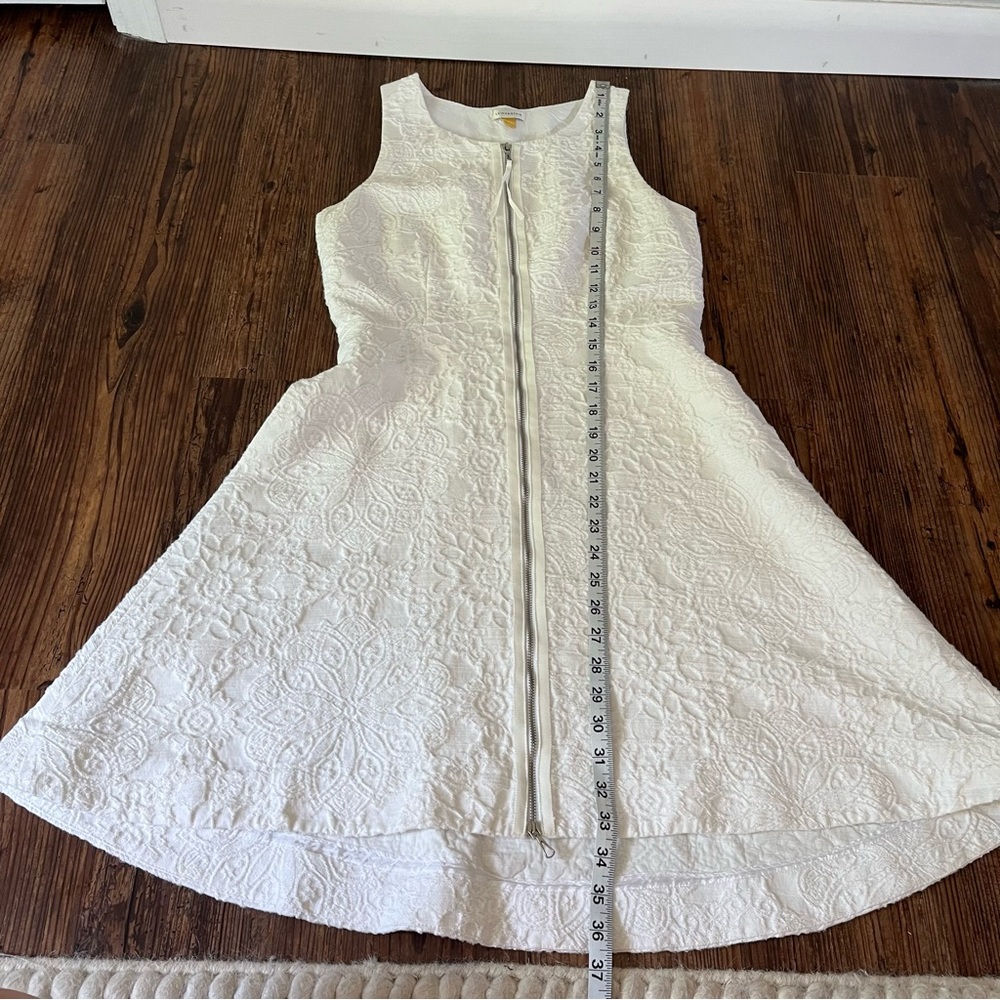 Leifsdottir High Tea Fit and flare Cocktail Dress in White Size 4 - Picture 4 of 12